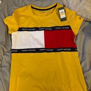Yellow Tommy Hilfiger dress size small brand new still has tags